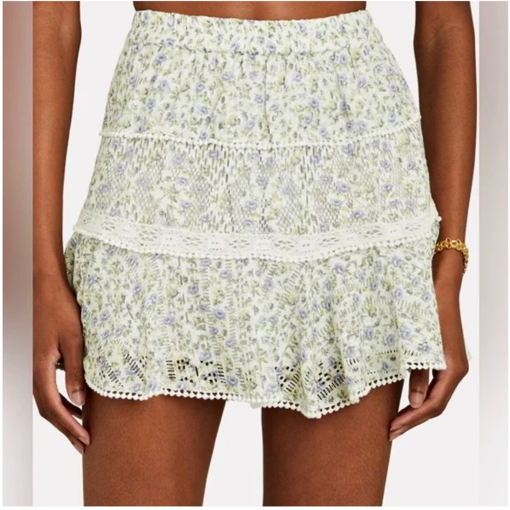 Love shack fancy womans diamond mini skirt size M